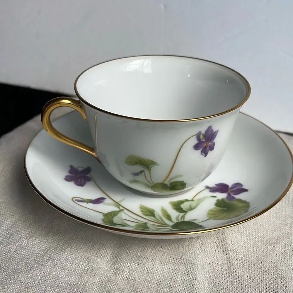 Vintage 1984 Japanese  “ Japan Flower Association”.  Bone China teacup & saucer.